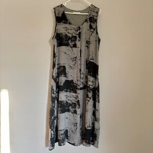 Glam & Fame Abstract Black and Gray Sleeveless Dress XL